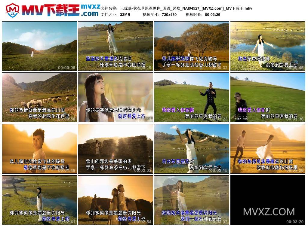王琼瑶-我在草原遇见你_国语_民歌_NAI04527